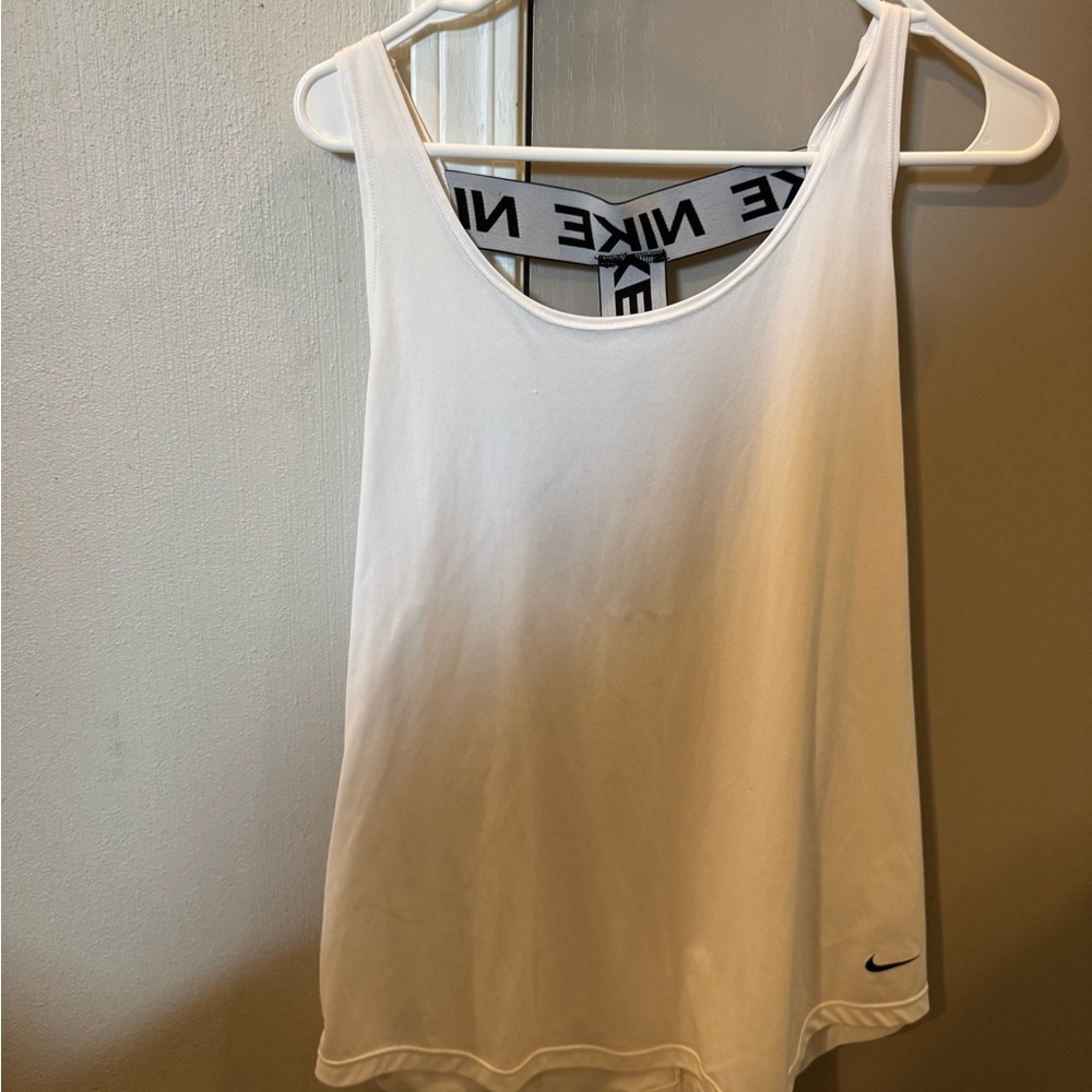 Nike Women's White Tank Top with Logo Strap
